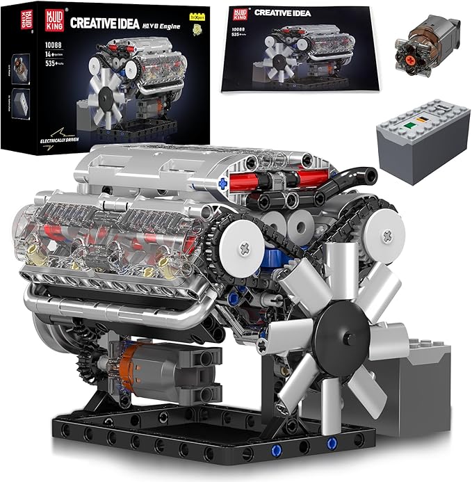 Mould King 10248 Supersportwagen Bausatz - V8 Motor Mit 3192 Teilen