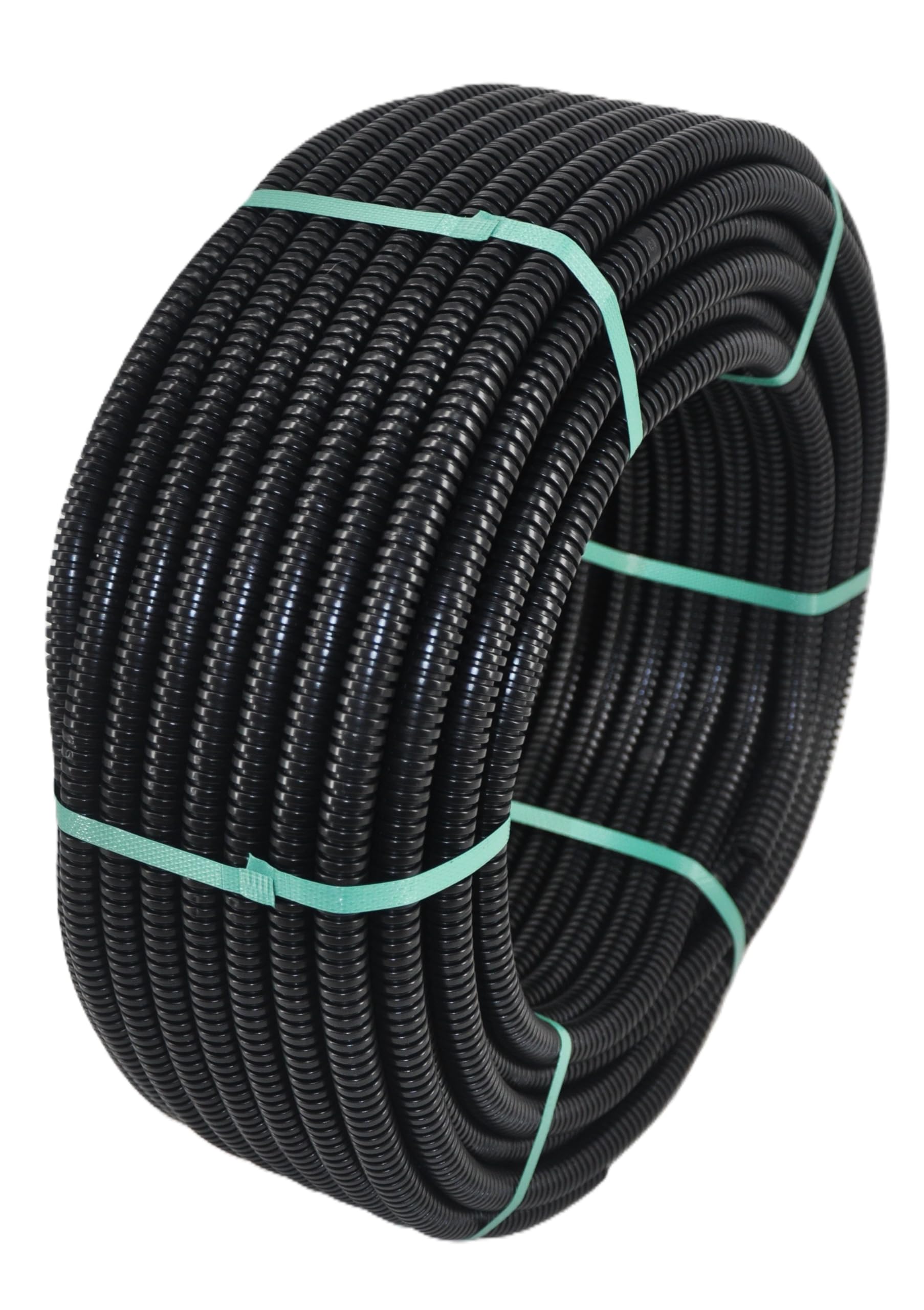 Megaa store Flexibles Leerrohr Wellrohr Schwarz Mit Zugdraht 320N M16 M20 M25 M32 Kabelschutz UV-Beständigkeit für den Innen- und Außeneinsatz -5 °C +60 °C (Ø 19 mm innen/Ø 25 mm außen / 50m)
