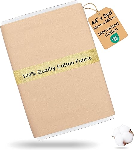 Craftido -19 opciones-Tela 100% algodón por yarda en color sólido 44 pulgadas de ancho por 3 yardas (9 pies), peso medio 5.2 onzas-algodón suave