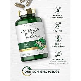 Carlyle Valerian Root Capsules 2400mg | 240 Count | Herb Extract Supplement | Non-GMO, Gluten Free