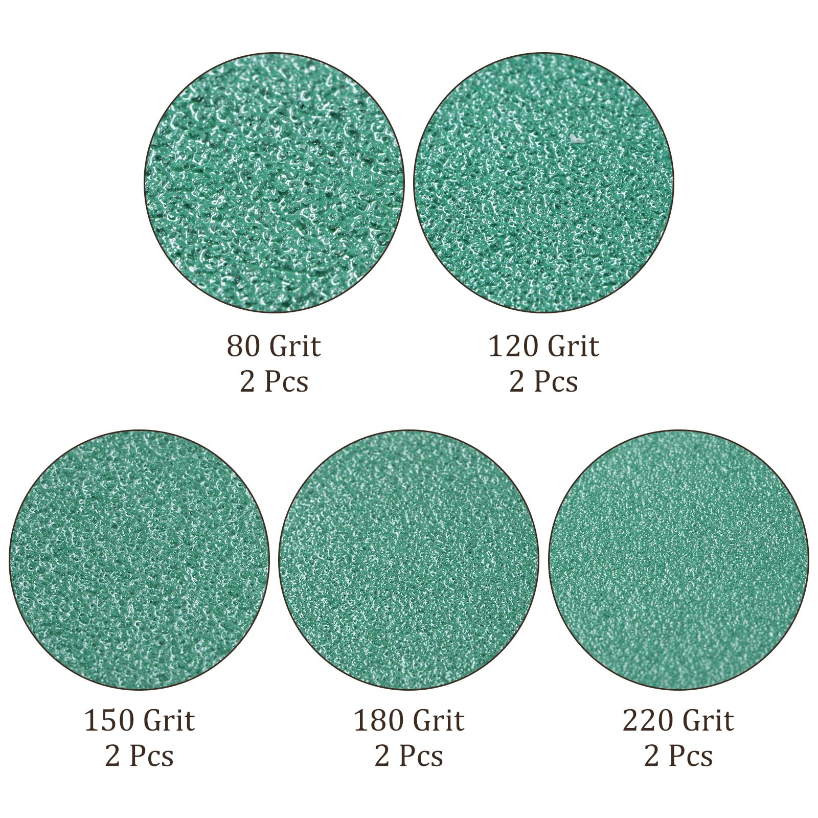 Kozelo 10pcs Green Film Sanding Discs - Image 4