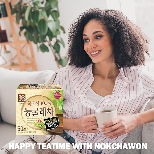 Miniatura 7 de Nokchawon Mezcla de té de hierbas coreano prémium (50 bolsas)  Sello de salomón tostado y té de arroz integral  Sin cafeína  Sabor a nuez  Set de