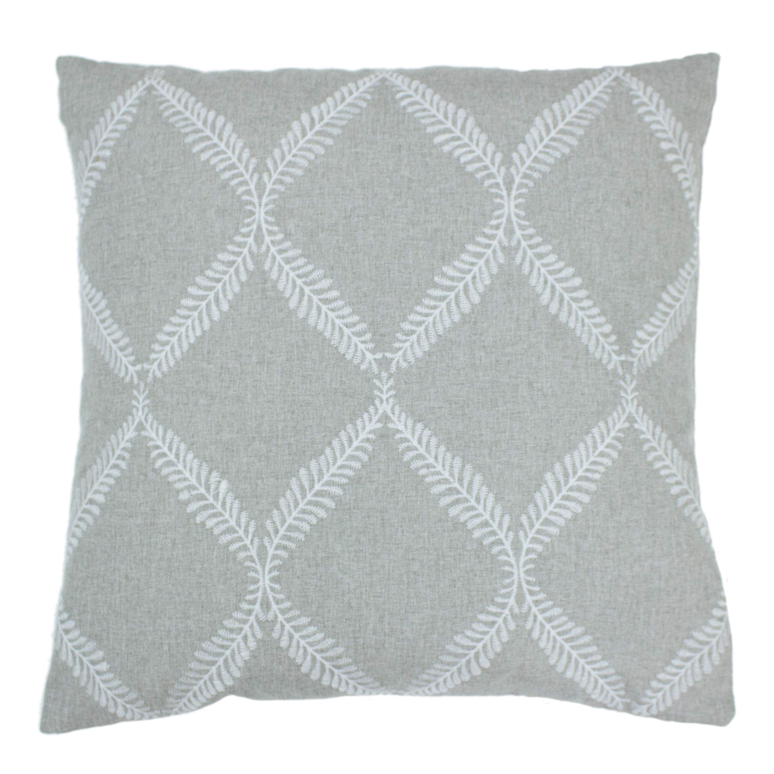 Coussin garni de plumes gris Olivia idéal pour canapé de salon
