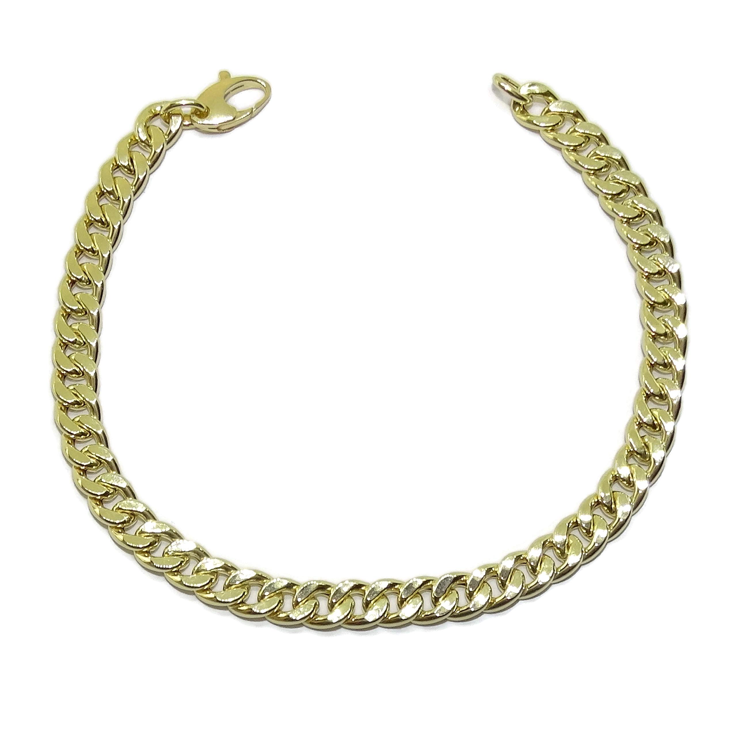 Złoto 18k klasyczna bransoletka łańcuszkowa w stylu kubańskim dla mężczyzn | bransoletka designerska 21.50cm | delikatna biżuteria | 6.00g delikatne złoto | męski dodatek modowy | męski dodatek modowy | prezent na imprezę rocznica ślubu dzień ojca dzień m