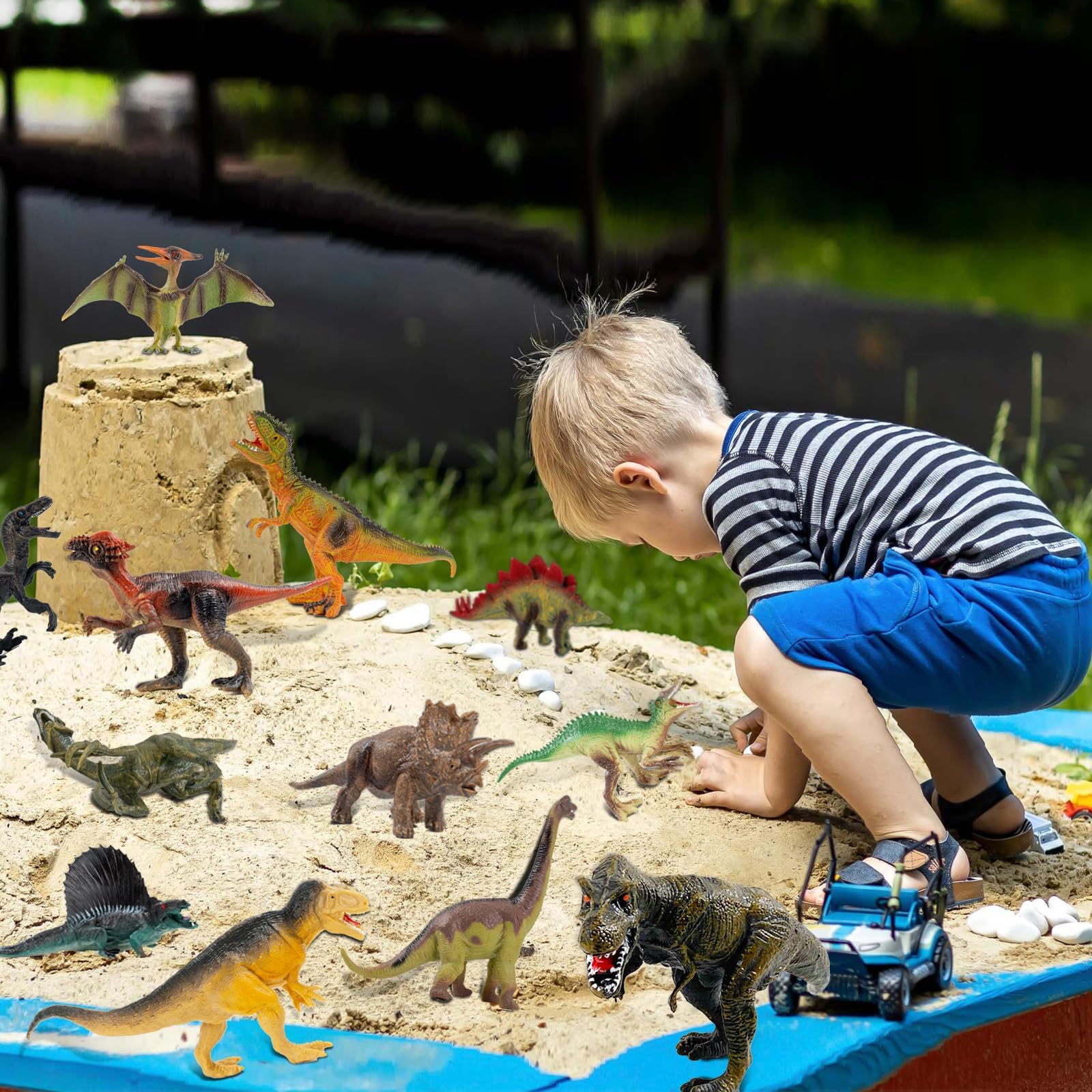Realistic Dinosaur Toys - 12 Pack for Toddlers -2