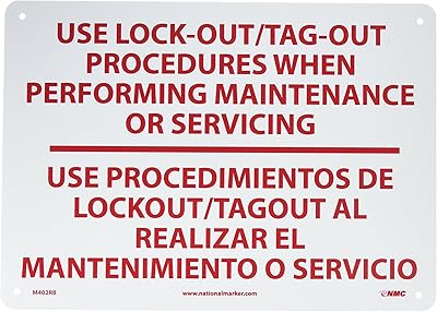 NMC M402RB Bilingual Restricted Area Sign, Legend