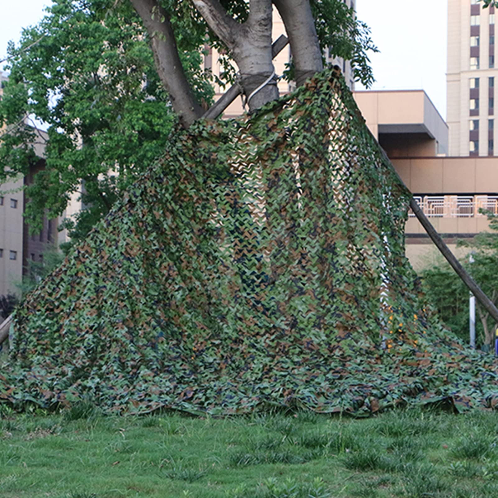 Red de camuflaje para parasol, toldo y persiana de caza, lona de malla ligera para uso en exteriores