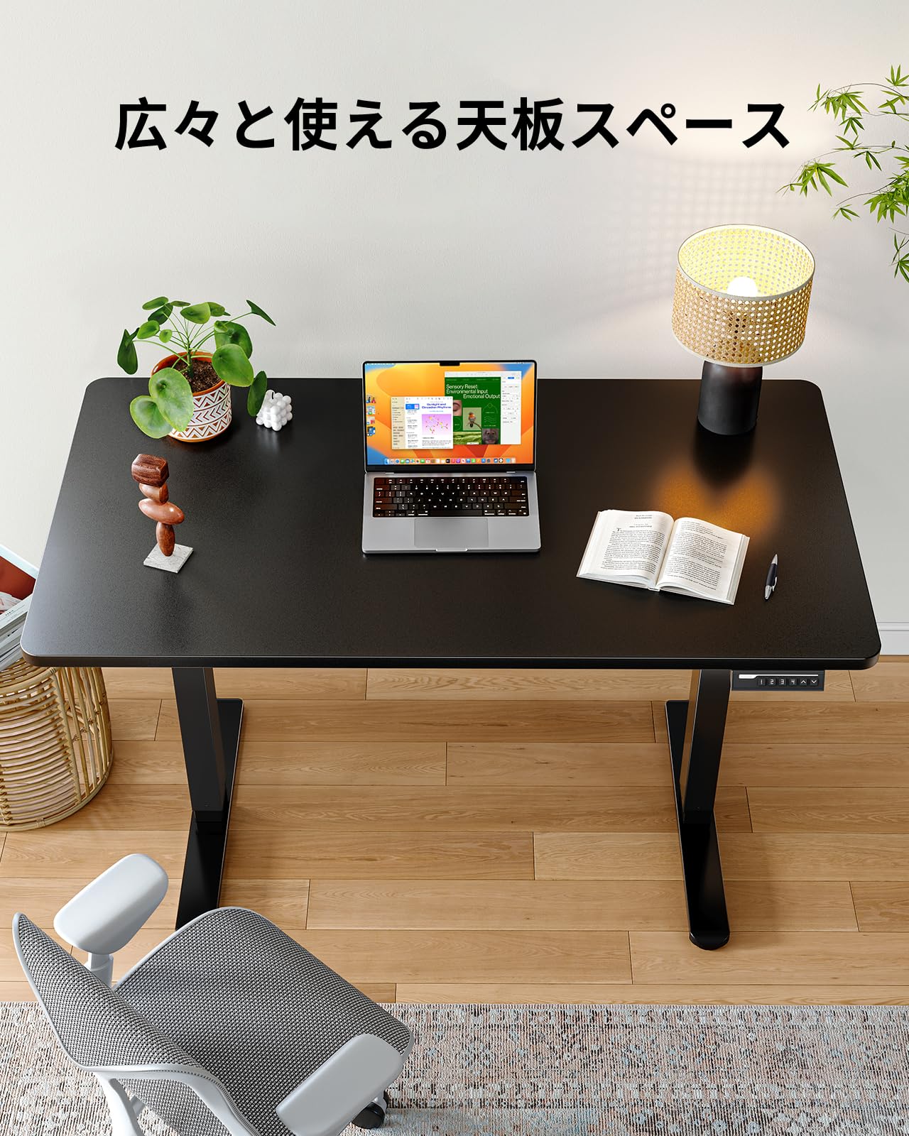 ErGear電動昇降式デスク 幅120 x 奥行き60 x 高さ72-118cm ErGear 電動昇降式 スタンディングデスク 幅120 x 奥行き60 x 高さ72