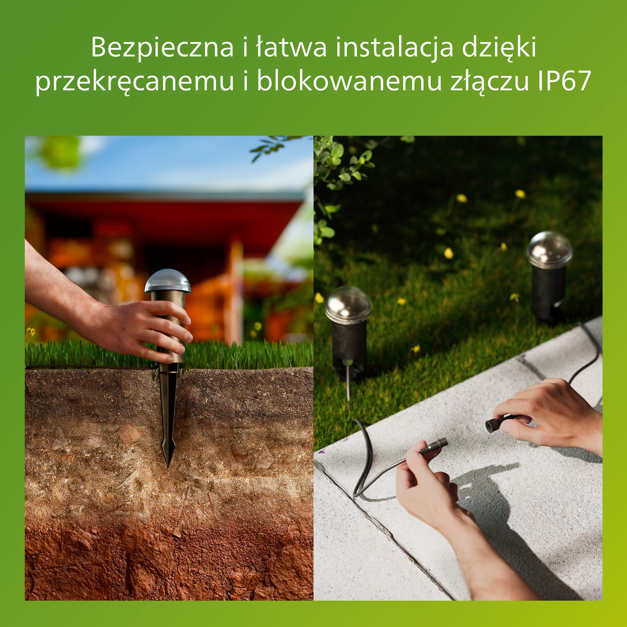 Philips Edwina Zewnętrzna Lampa na Postumencie 24 V GardenLink Niskonapięciowa, 2700 K, 180 lm, Czarna, Zestaw Startowy, 3 Sztuki, Wtyczka EU