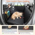 URPOWER Extendeur de siège arrière pour chiens - Couverture de siège de voiture de chien de fond dur tient 420 lbs, imperméable chien Hammock chiens lit pour voitures, VUS & Petits camions, protecteur de siège arrière pour animaux de compagnie avec fenêtre en mesh & grand Space