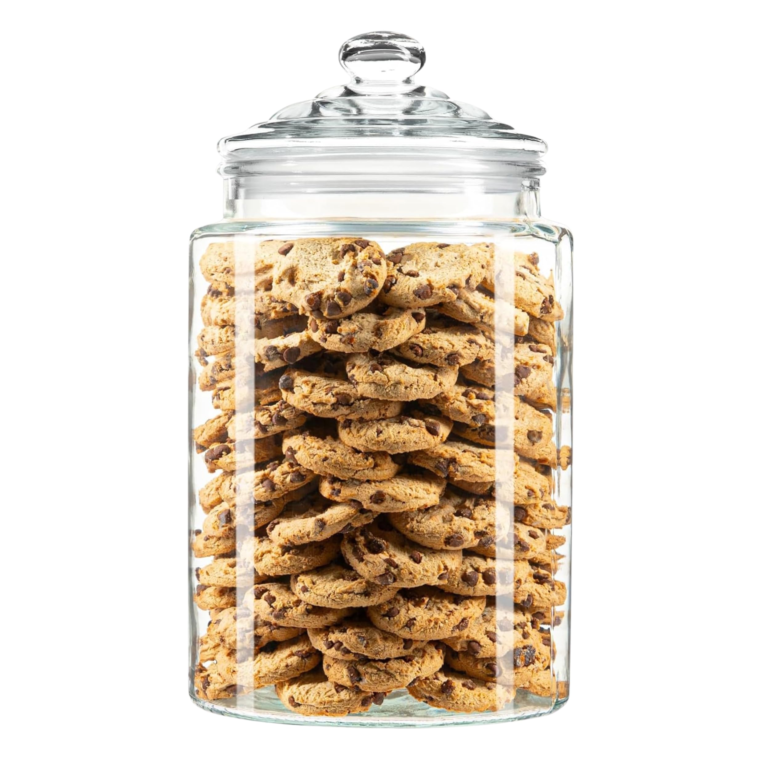 Tarro de cristal para galletas de 1.5 galones, contenedor alto de almacenamiento de alimentos con tapa hermética, recipiente de cocina grande para azúcar, harina, golosinas para perros, dulces,