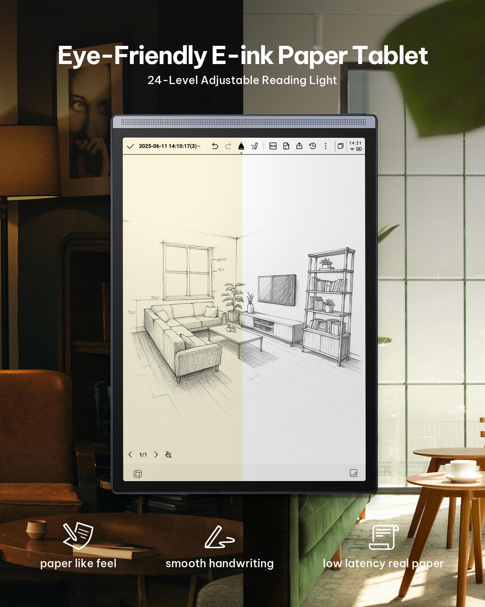 AINOTE Air 2 8.2-Zoll Tablet für KI-Notizen mit 24-stufig einstellbarem Licht, elektronisches Notizbuch mit Stift