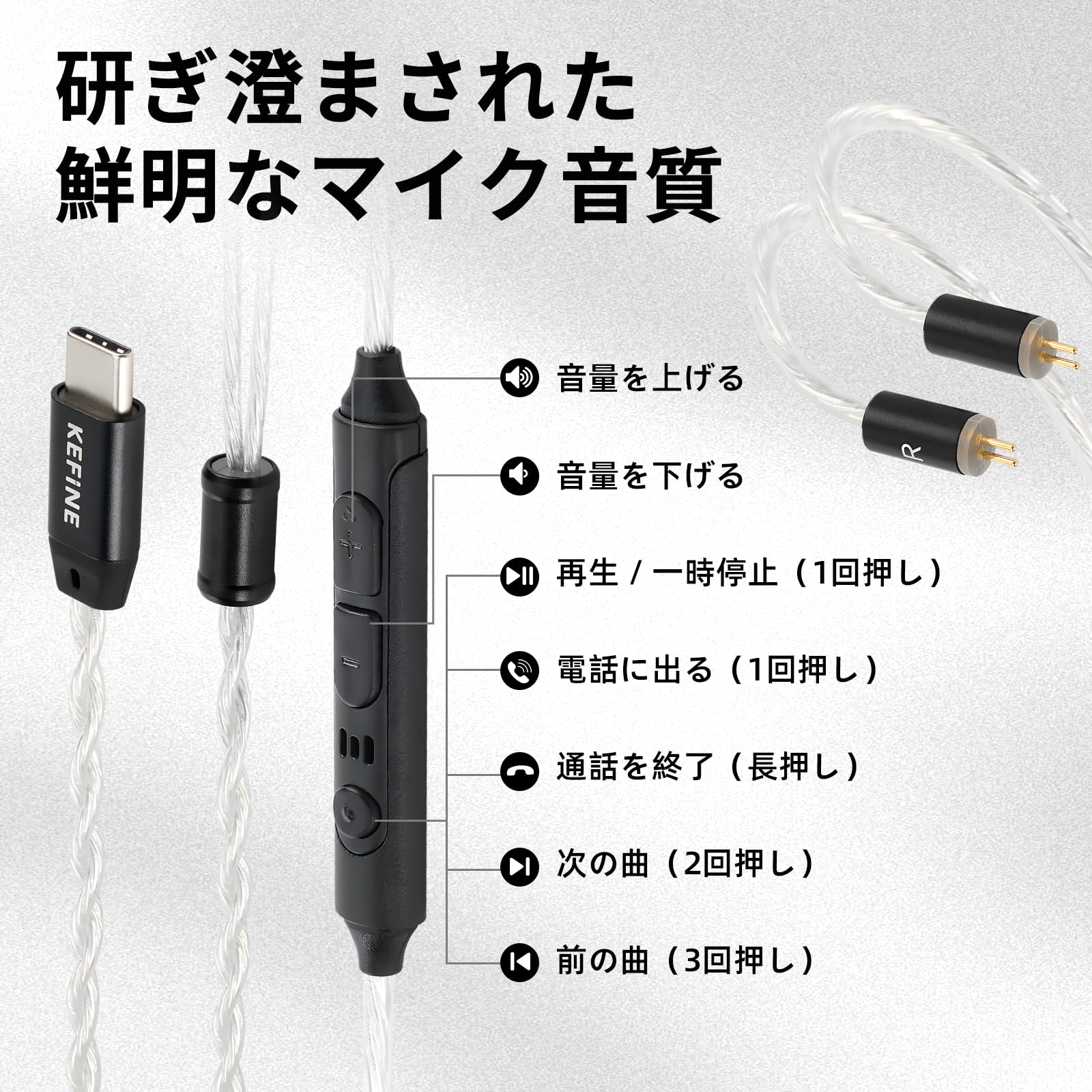 Amazon.co.jp: KEFINE Klean SV 有線イヤホン 10mm DLC振動板搭載 IEM