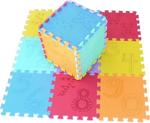 Vista 44 de qqpp Alfombrillas de espuma de rompecabezas de goma EVA con 18 azulejos entrelazados - Alfombra de juego para bebé para jugar Esterilla