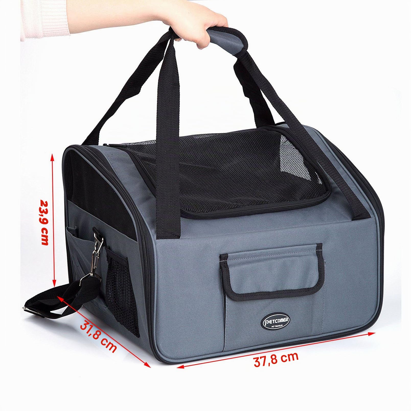 Autositz für Haustiere, faltbar, Transportbox für Hund/Katze