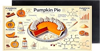 Pumpkin Pie Fridge Magnet (2 x 4 inches, Wood)