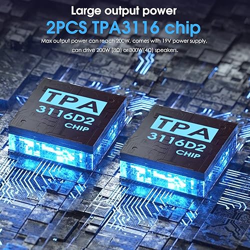 Miniatura 2 de Nobsound NS-15G Mini Bluetooth 5.0 Amplificador Digital HiFi Audio Estéreo Clase D Amplificador de Potencia 100W x 2 Control de graves agudos