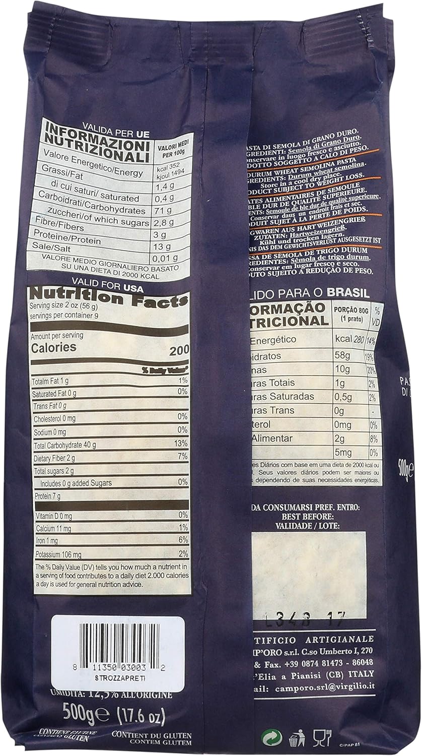 Camp'Oro Strozzapreti Pasta Pack of 4 Bag
