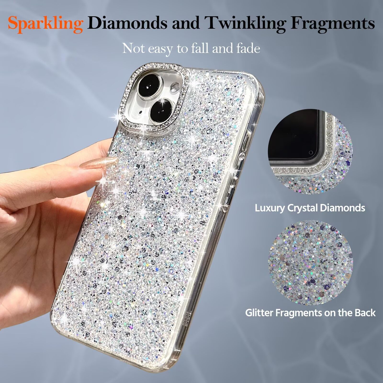 Custodia Glitter Per Honor 400 Lite Con Supporto Anello E Specchio – TPU Antishock – Rosa Argentato