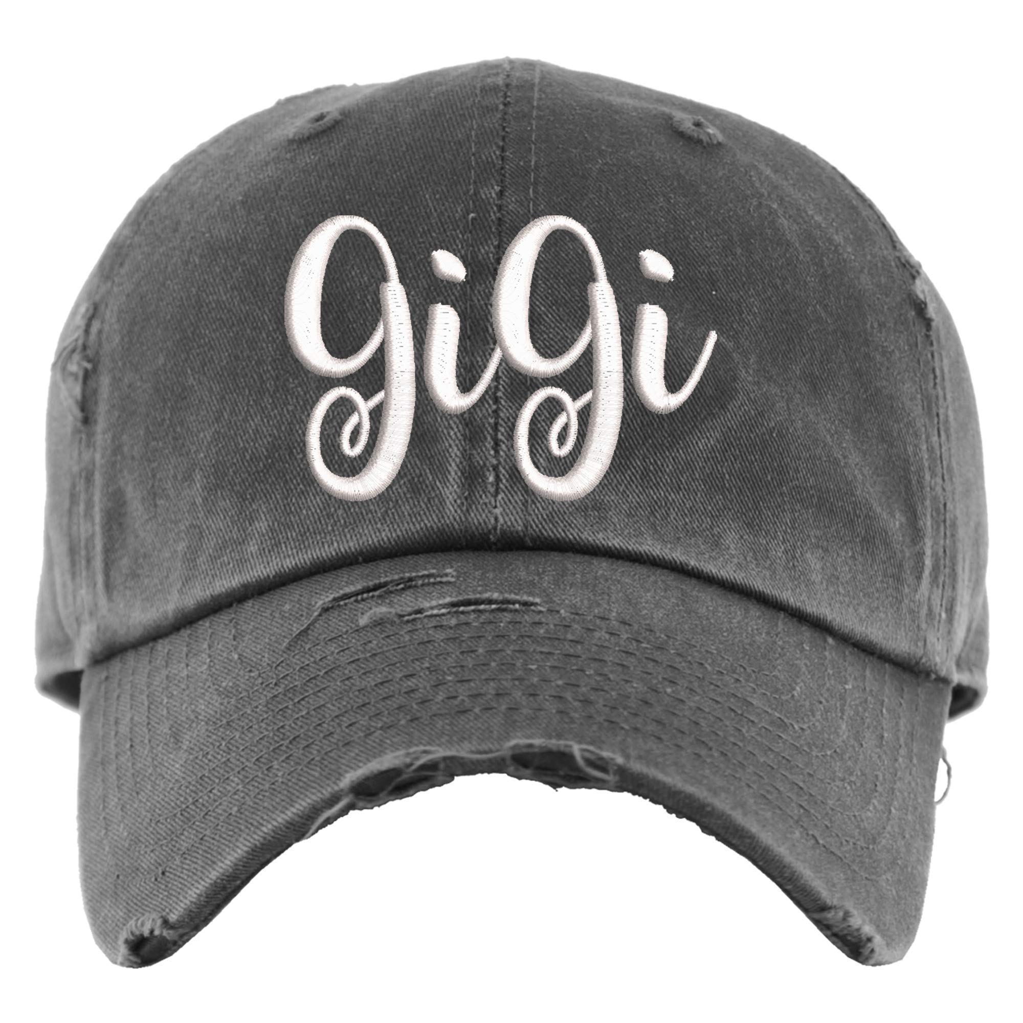 Gigi Hat | Distressed Baseball Cap or Ponytail Hat | Gigi Gifts | Personalize it! | Custom Embroidered Hat