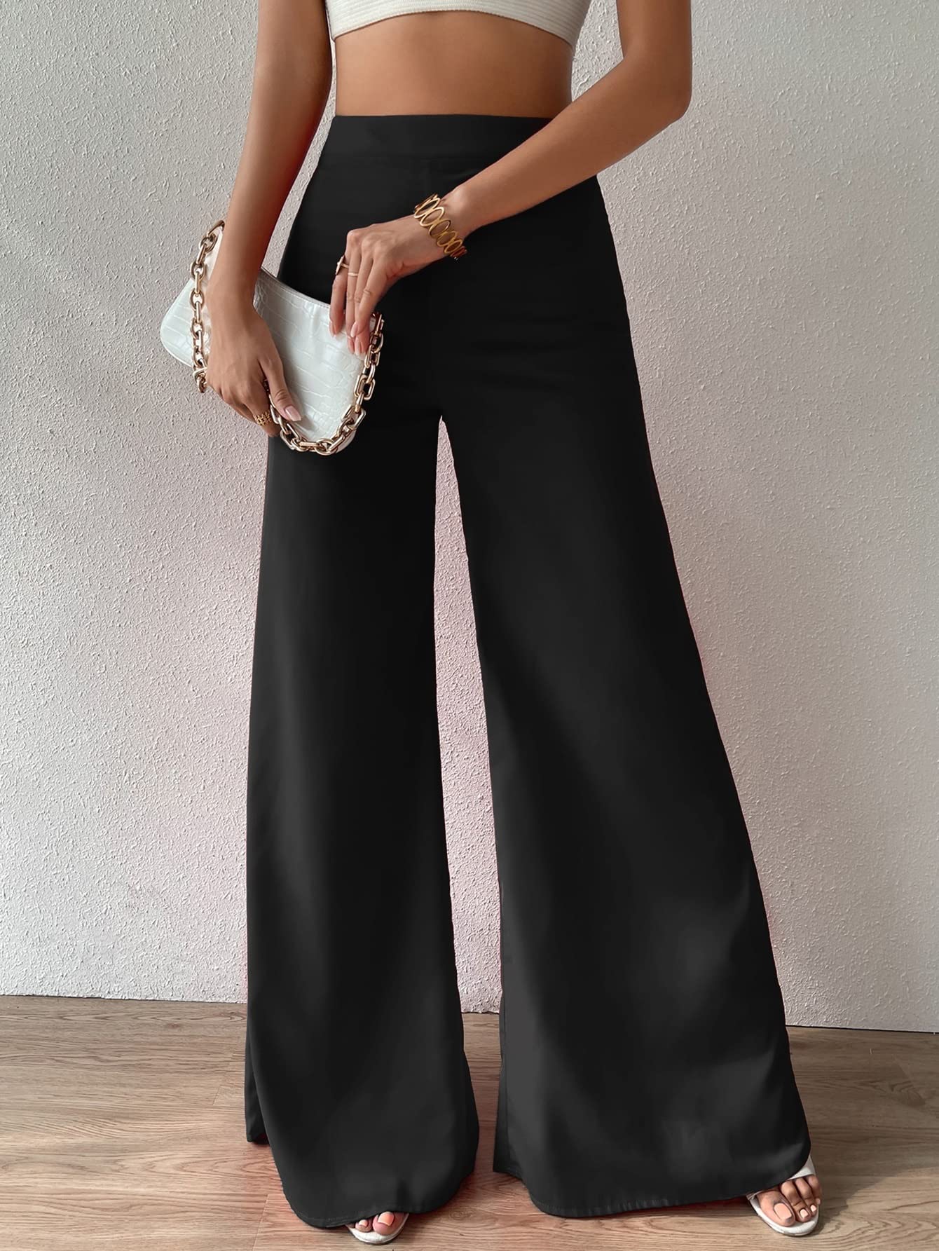Womens Pants High Waist Wide Leg Pants Work Casual Pants