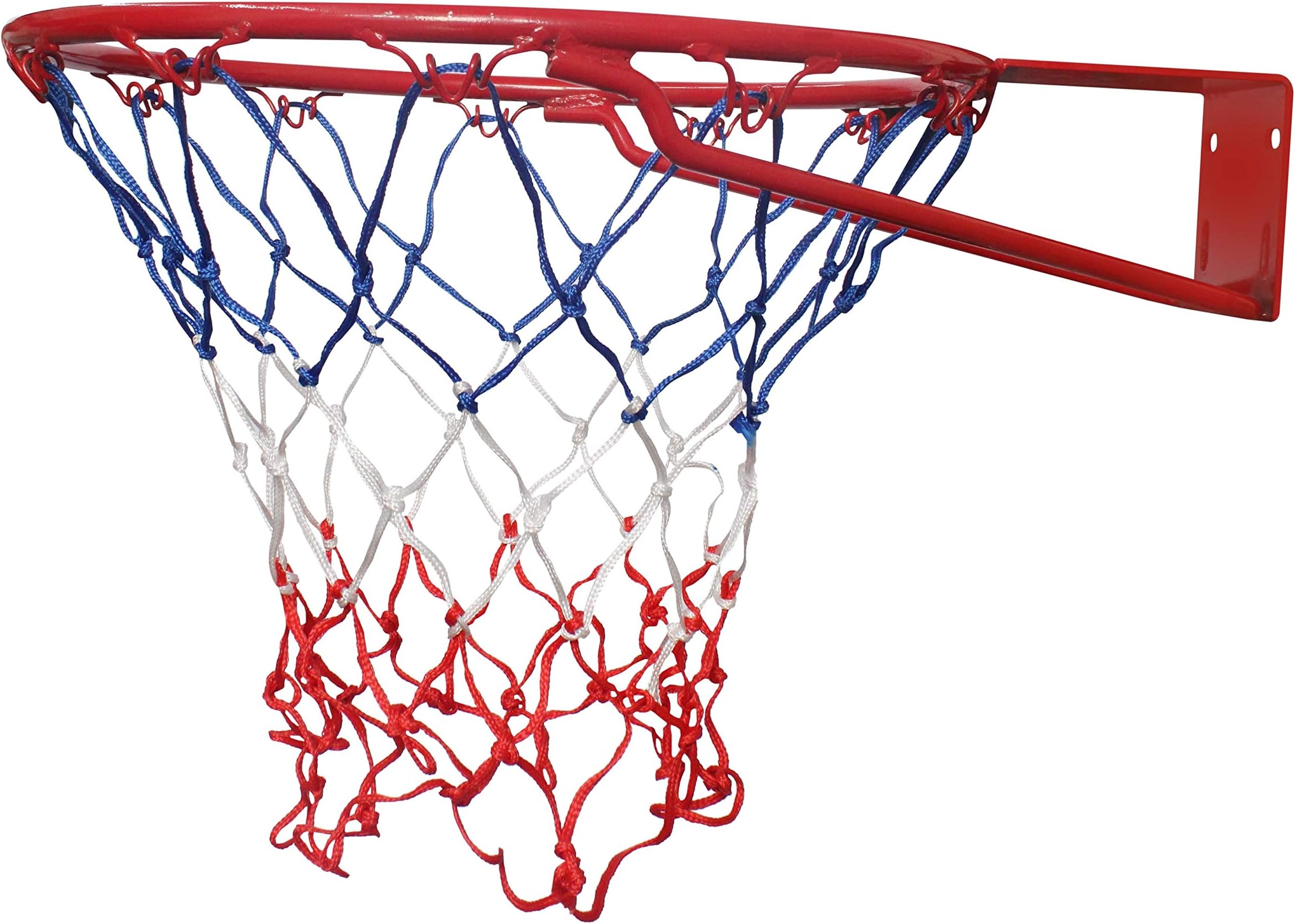 JJ Jonex Basketball Ring, Standard Wall Mounted Basketball Hoop Net Outdoor Goal Sports Play Ring, Multicolor