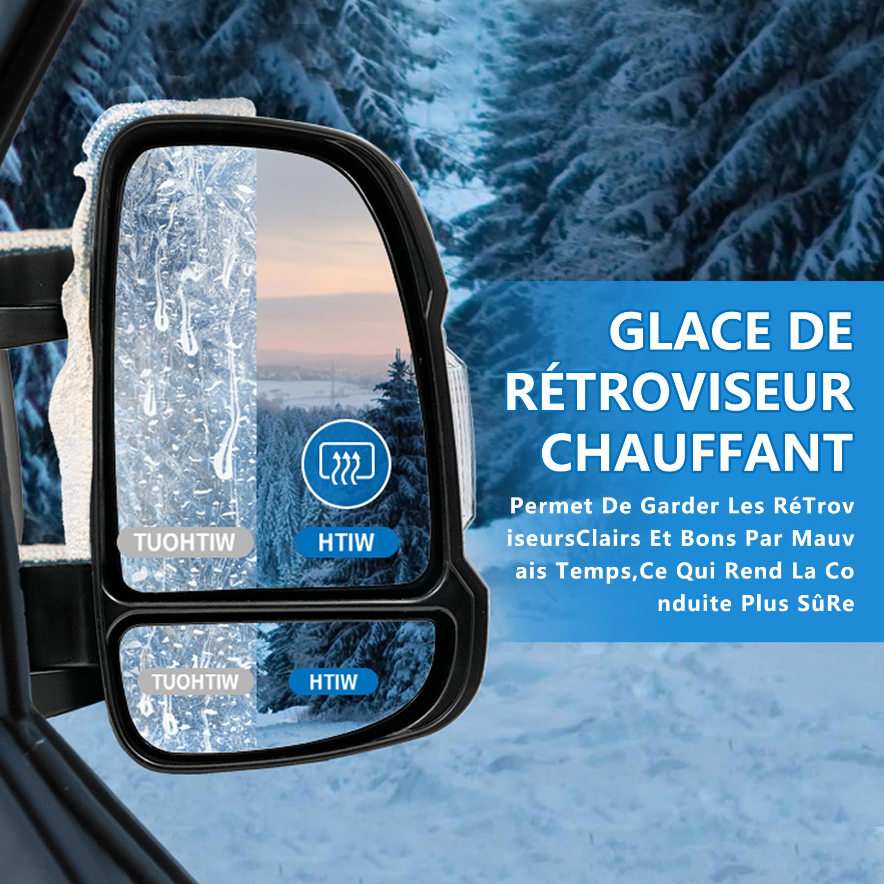 Espejo Retrovisor Derecho Fiat Ducato/Citroen Jumper/Peugeot Boxer 2006- Eléctrico, Brazo Corto, Con Intermitente 5W