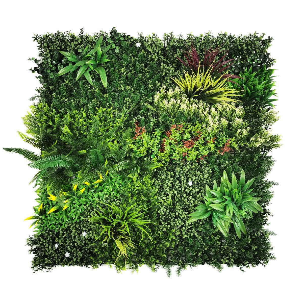 BONERVA | Jardín Vertical Jamaica | Pieza 100x100cm (1m²) | Planta Artificial Decorativa para Hogar, Oficina, Hotel, Restaurante | MAL1215