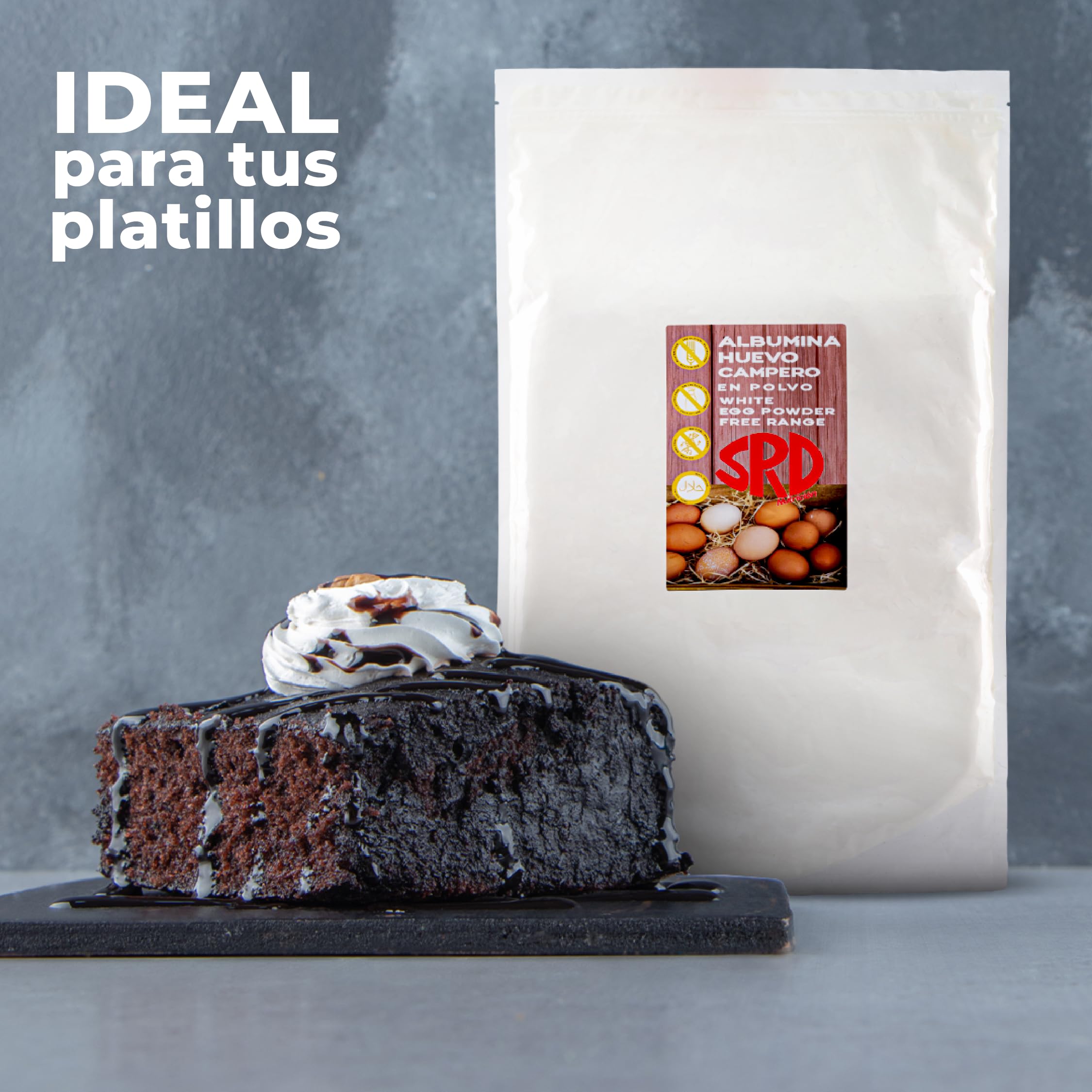 Blanc d'Œuf en Poudre Campera (2 kg) | Albumine | Œufs Pasteurisés | Œufs Déshydratés | Produits Sans Lactose | Sans Gluten | Emballage Sous Vide