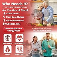 Vista 8 de GREENPEOPLE Complejo de vitamina metilada B Metil B12 + L-metil folato Apoya la energía metabólica, inmunidad y cognitiva 6 complejos súper B