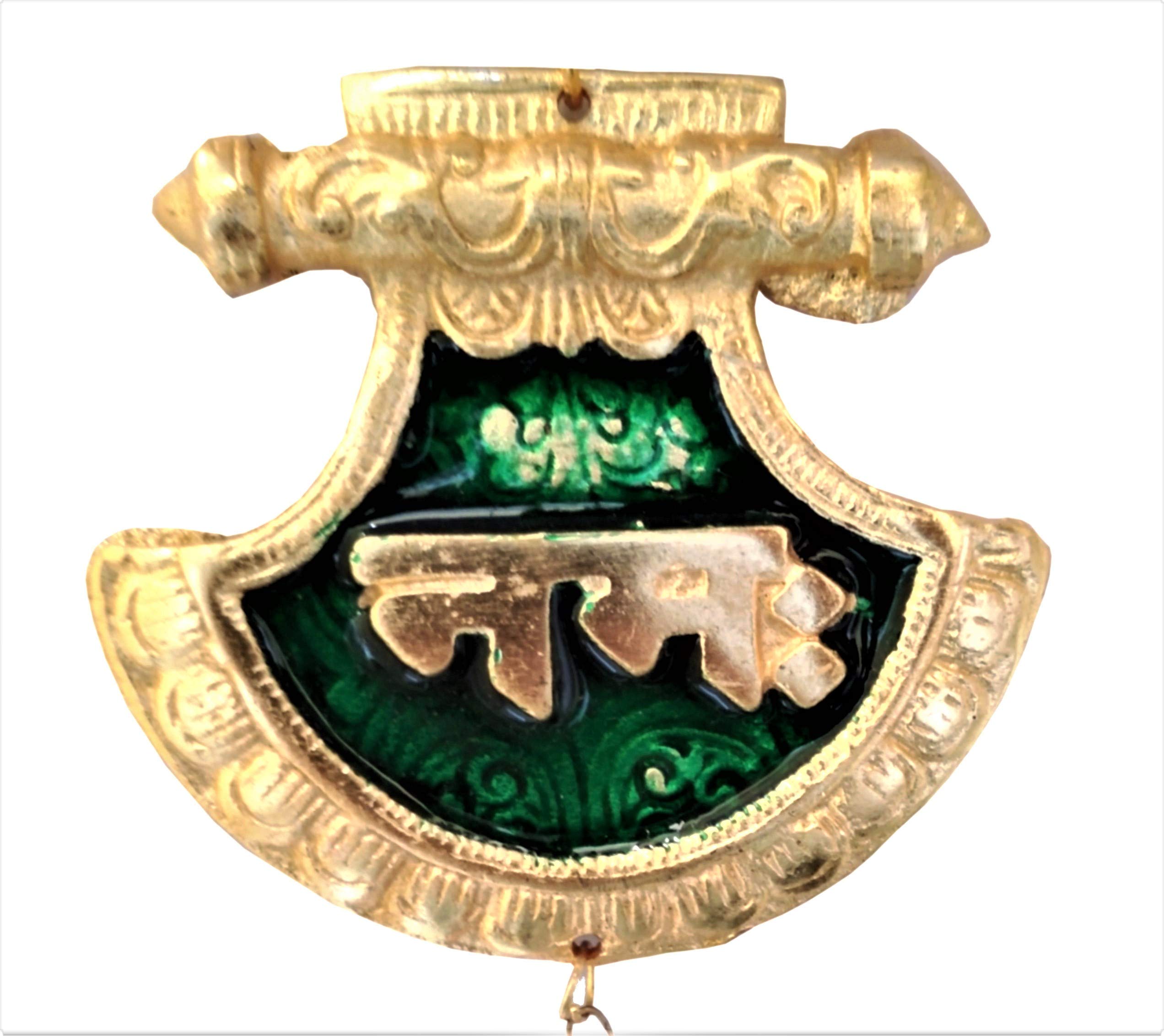 ガネーシャ　面　壁掛け ガネーシャ 面 壁掛け 壁掛けタイプ〕リーフ・ガネーシャ 38cm