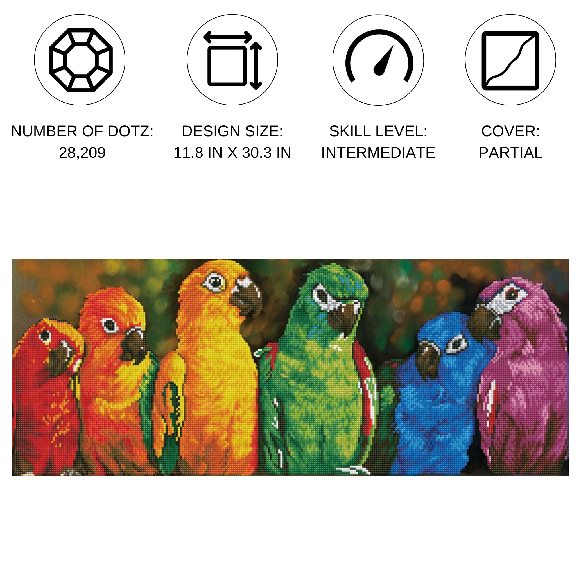 Diamond Dotz Kit de peinture au diamant, Tissue, Blanc, 11,8 x 30,3 cm DD10025