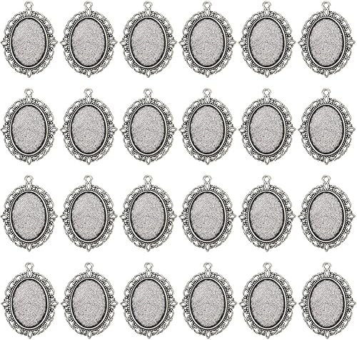 Dcatcher Aretes ovalados vacíos de cabujón - 24 unidades