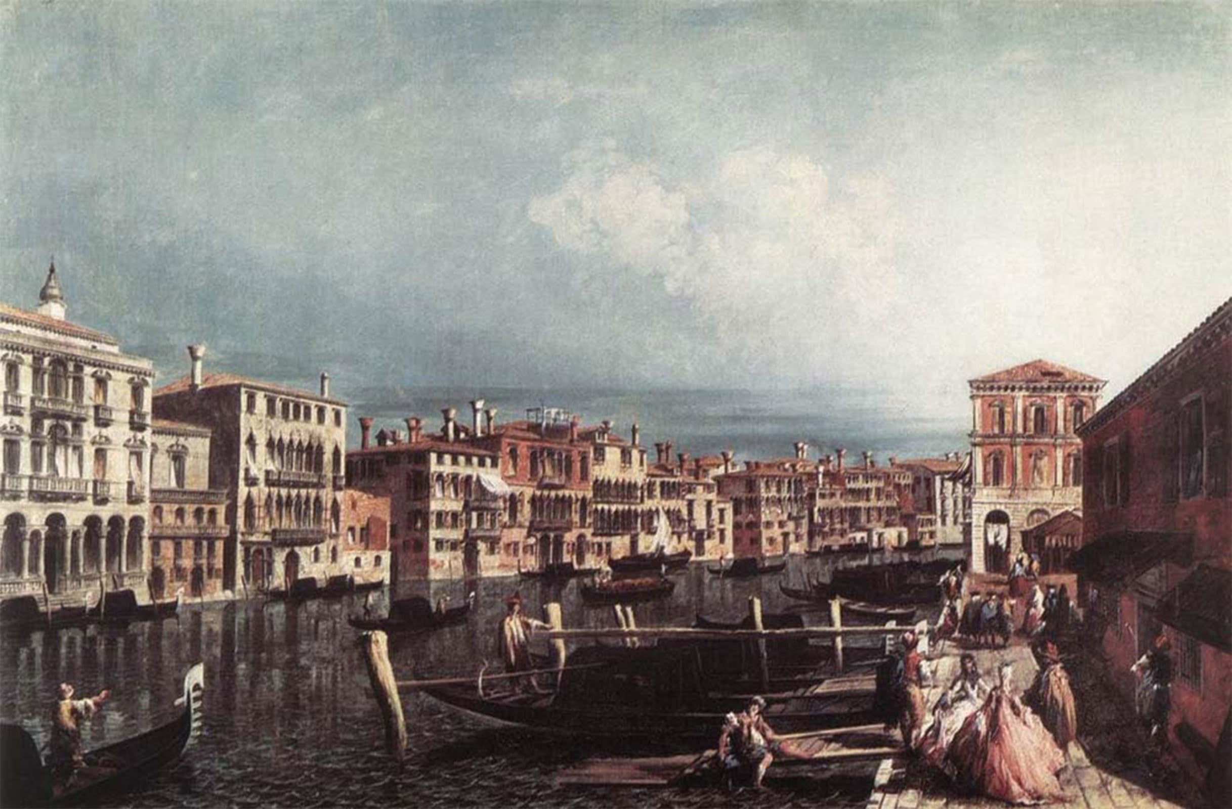 Impresion en lienzo de alta calidad Il Canal a San Geremia cuadro de 60x90cm 5