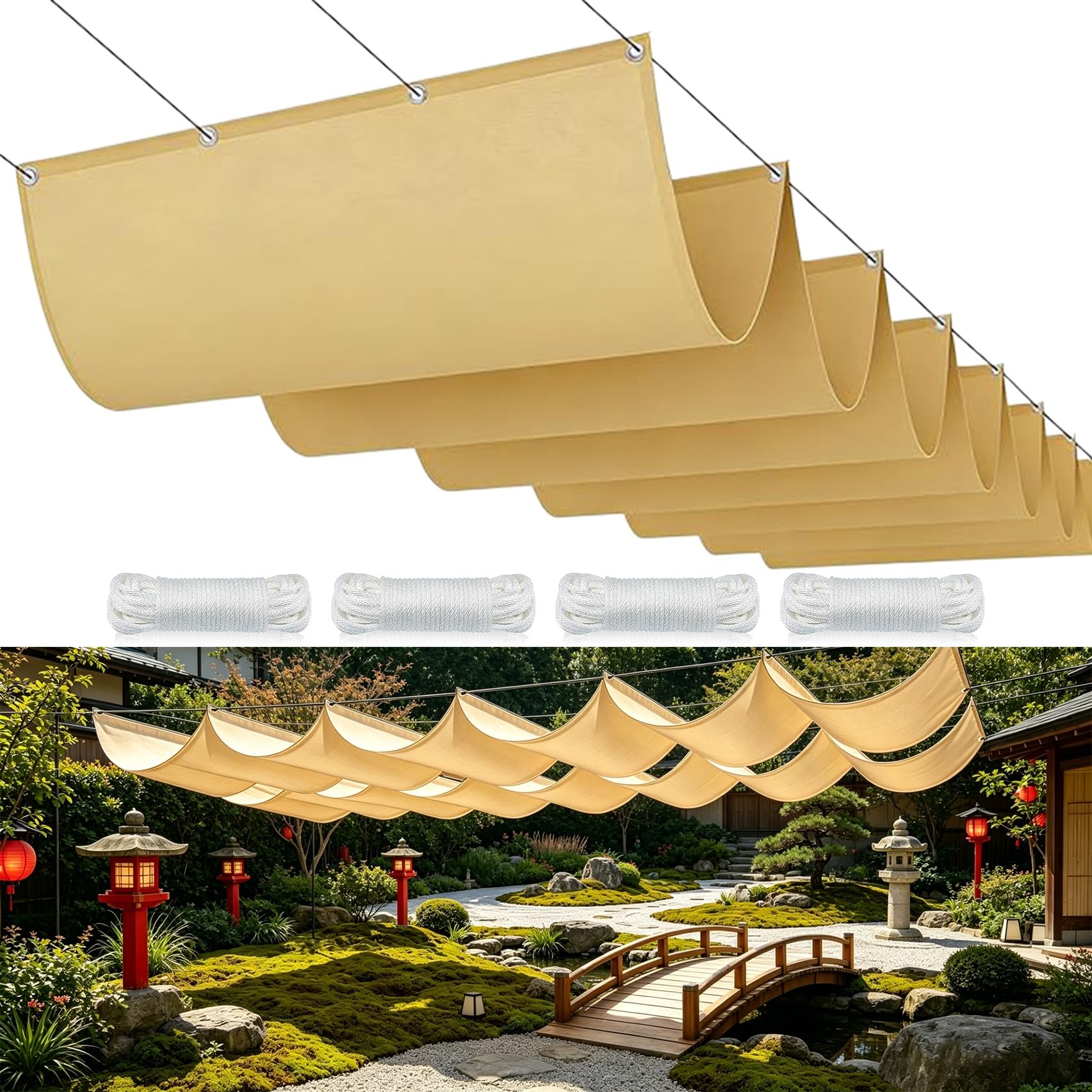 Voile d'ombrage rétractable imperméable 98% UV pour terrasse et jardin
