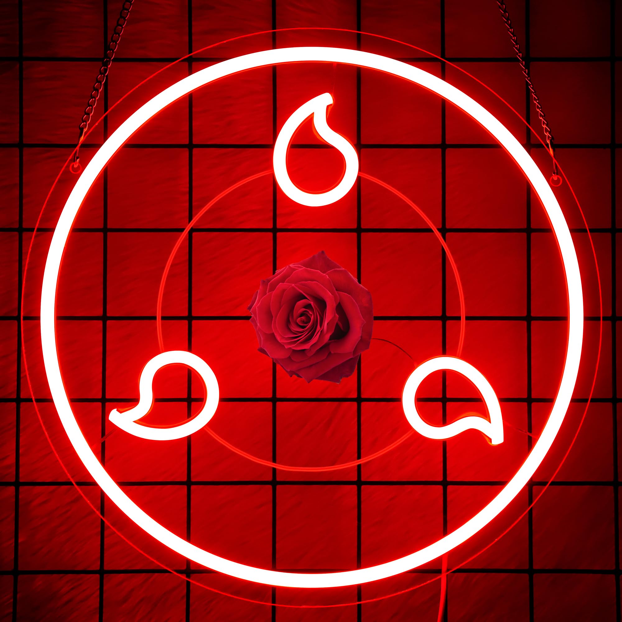 Anime Neon Sign for Wall Decor - Eye Neon Acrylic USB Powered LED Wall Art Decor, Light Up Sign Dimmable, for Man Cave Game Room Bedroom Party Fans 13