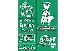Self Adhesive Silk Screen Printing Stencil Mesh Farmhouse Kitchen Theme Reusable Stencils...