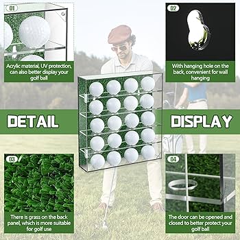Amazon | Memorywuu ゴルフボールディスプレイケース 壁マウント