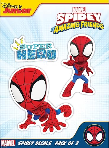 Miniatura 10 de Marvel Spidey and His Amazing Friends - Juego de 12 calcomanías de vinilo Spidey, Spin, Ghost Spider para automóvil, botella de agua, bicicleta,