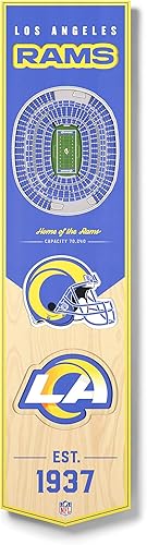 Miniatura 17 de YouTheFan Bandera 3D de estadio de la NFL, 8 x 32 pulgadas