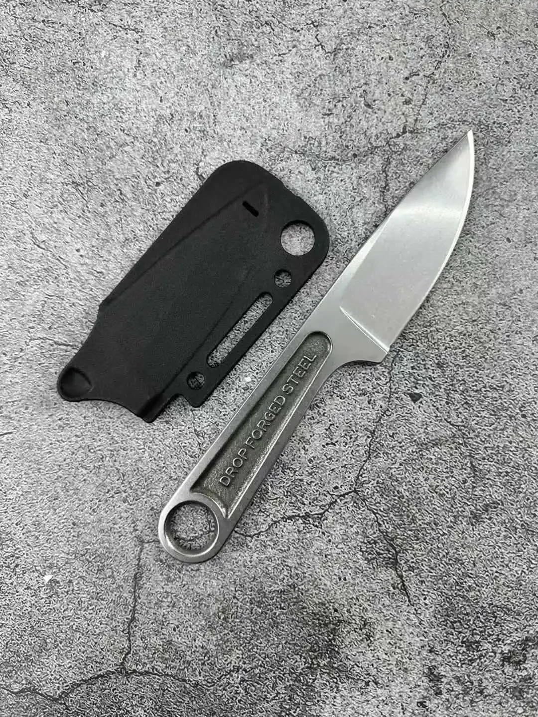 Stainless Steel Knife with Black Sheath, 18.5cm Fixed Blade, Durable Utility Tool for Camping, Hiking & Hunting, EDC Utility Tool