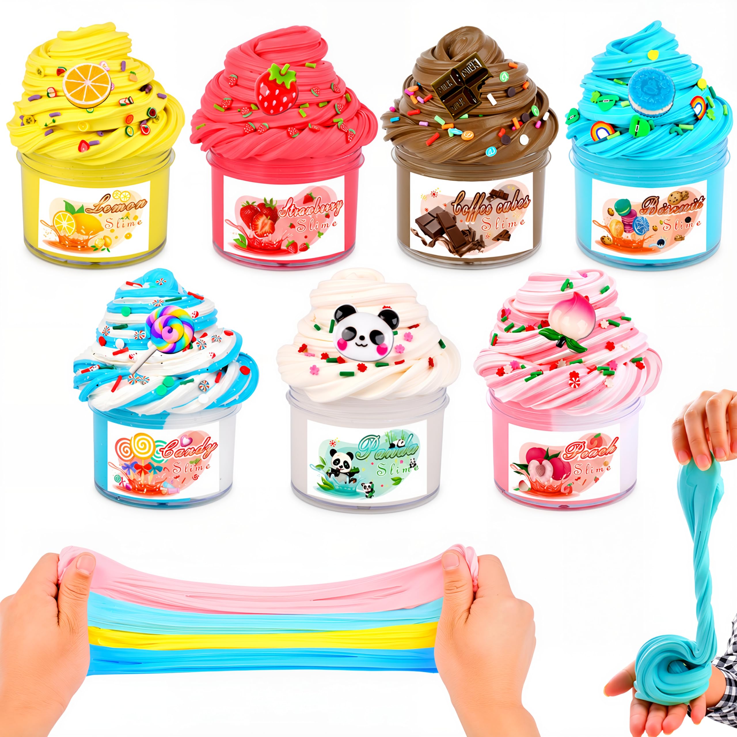 Slimeley ボトル&ハーブティーセット Amazon.com: Niuruilsi Scented Slime Kit with 7 Pack Peach - Butter