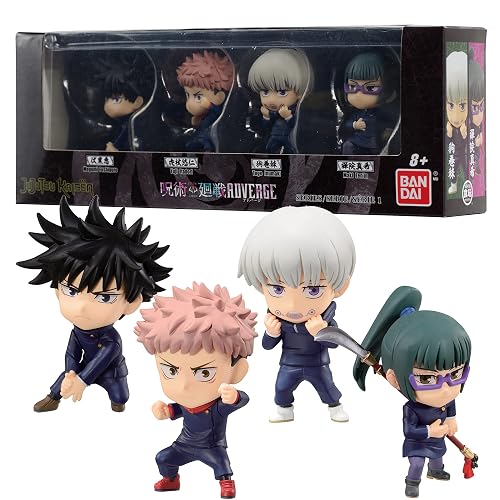 Bandai Namco - Jujutsu Kaisen - Megumi Fushiguro, Yuji Itadori, Toge Inumaki, and Maki Zenin, Adverge Figure Box (Set A) - Set a (Megumi Fushiguro, Yuji Itadori, Toge Inumaki, Maki Zenin)