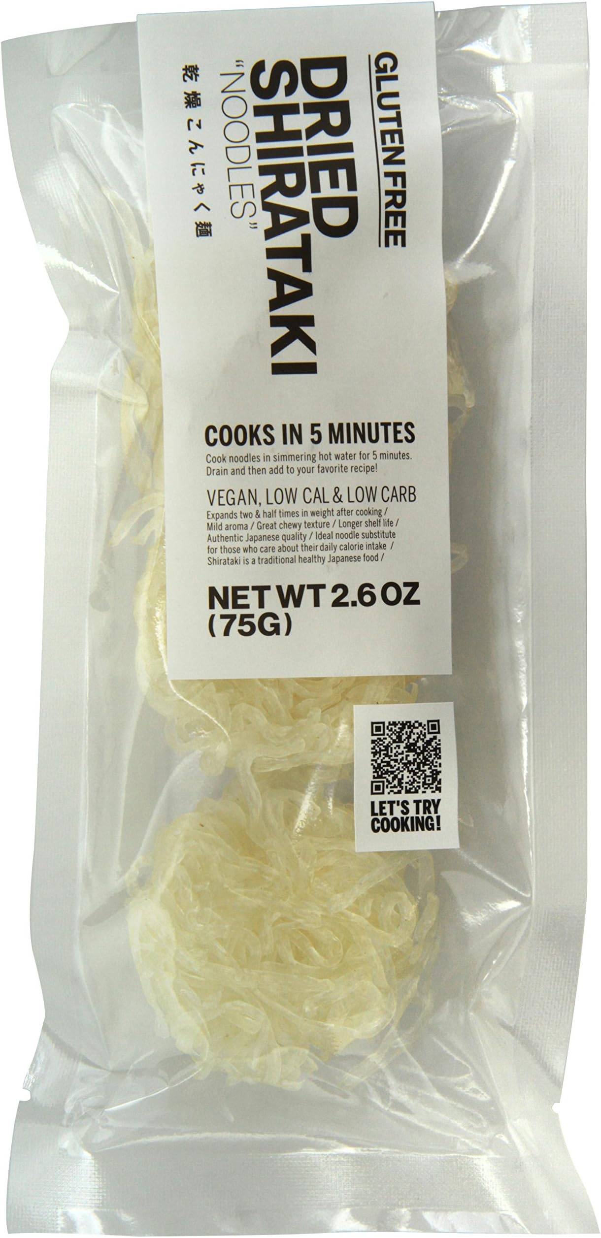 Japan Gold Gluten Free Dried Shirataki Noodles, 2.6 Ounce, Pack of 6