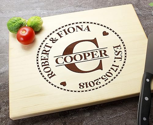 Miniatura 7 de Tabla de cortar personalizada Mr and Mrs Regalo de boda para pareja, tabla de cortar personalizada, regalos de inauguración de la casa