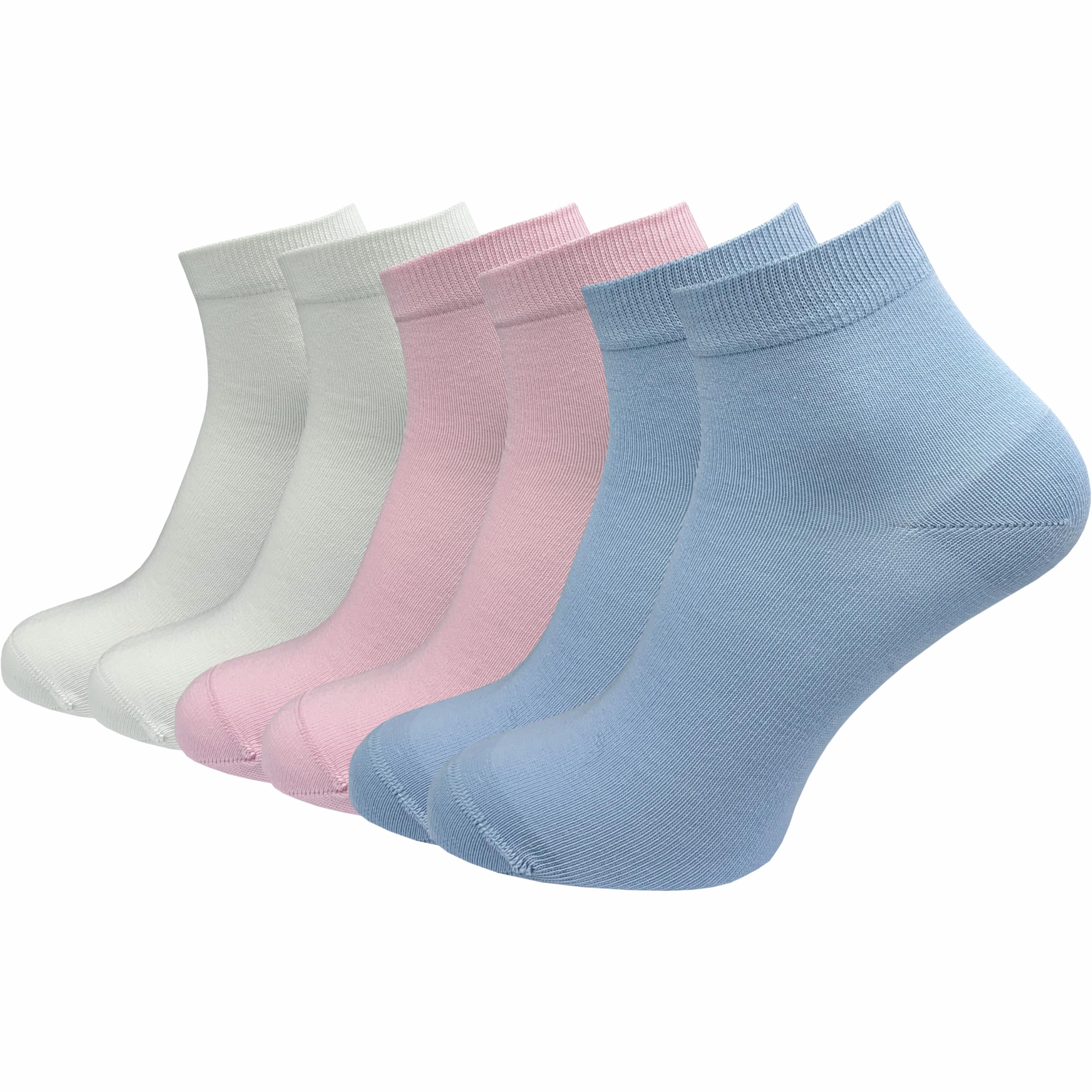 GAWILO Calcetines para mujer hechos de 100% algodón puro (6 pares | 10 pares) | Calcetines sin costuras apretadas sobre los dedos de los pies