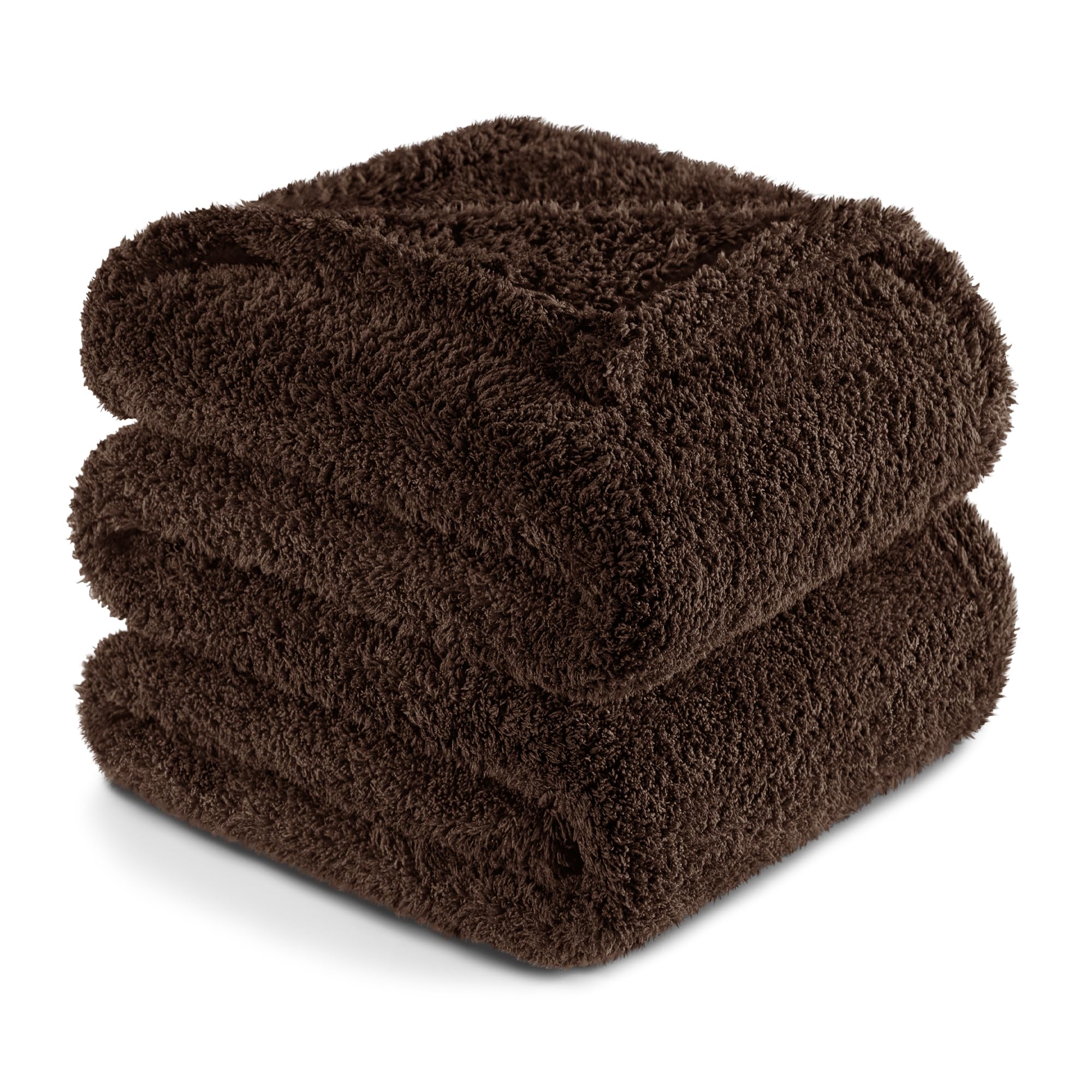 Exclusivo Mezcla Manta de Lana para Sofá, Manta Suave, Ligera y Mullida para la Cama, Adecuado para Cualquier Temporada, 130x150 CM, Marrón OEKO-TEX STANDARD 100