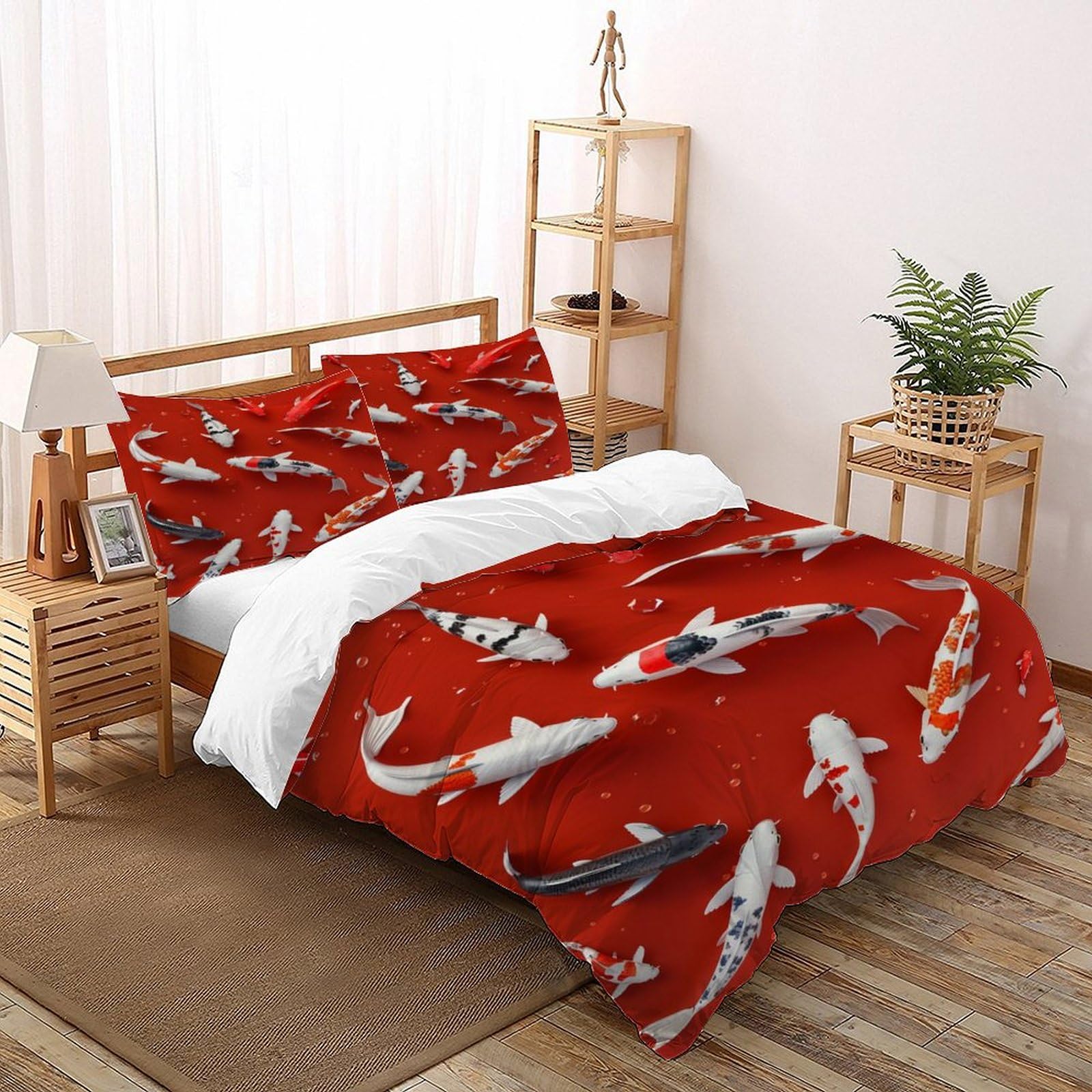 Housse de couette microfibre snow léopard 2 pièces avec taies d'oreiller motif haute définition