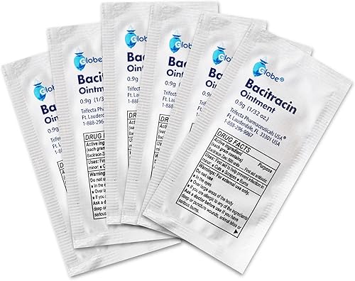 Miniatura 2 de Globe First Aid Bacitracin Zinc Ungüento - Crema para cortar, raspar y quemar - Tratamiento antibiótico de primeros auxilios - 2 cajas de 144