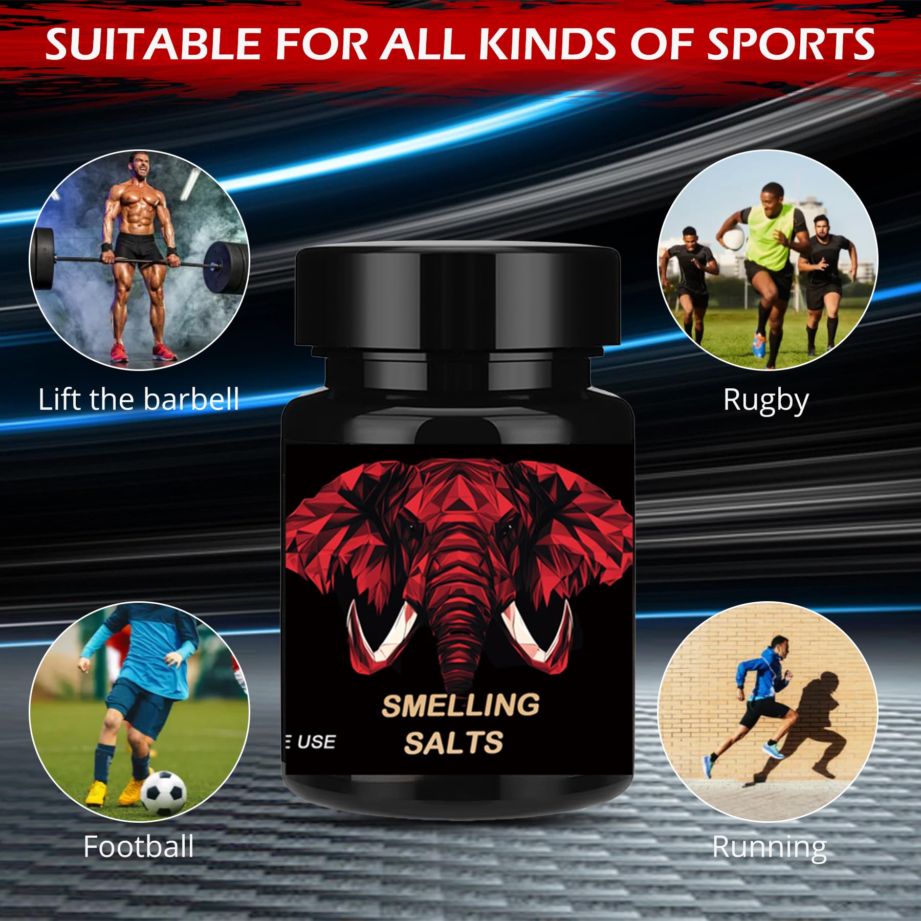 Salts for Workout & Training Prep-Portable Leak-Resistant Bottle, Gym, Locker, Sports Gear, Active Use -Sealed Oni-1PCS - 5